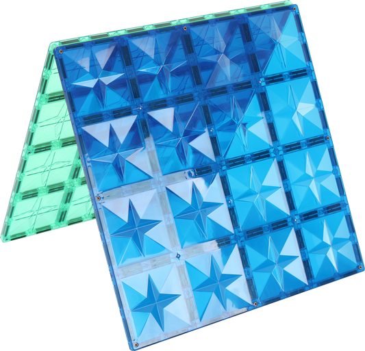 MNTL Magnetic Tile Base Plates (green+blue)