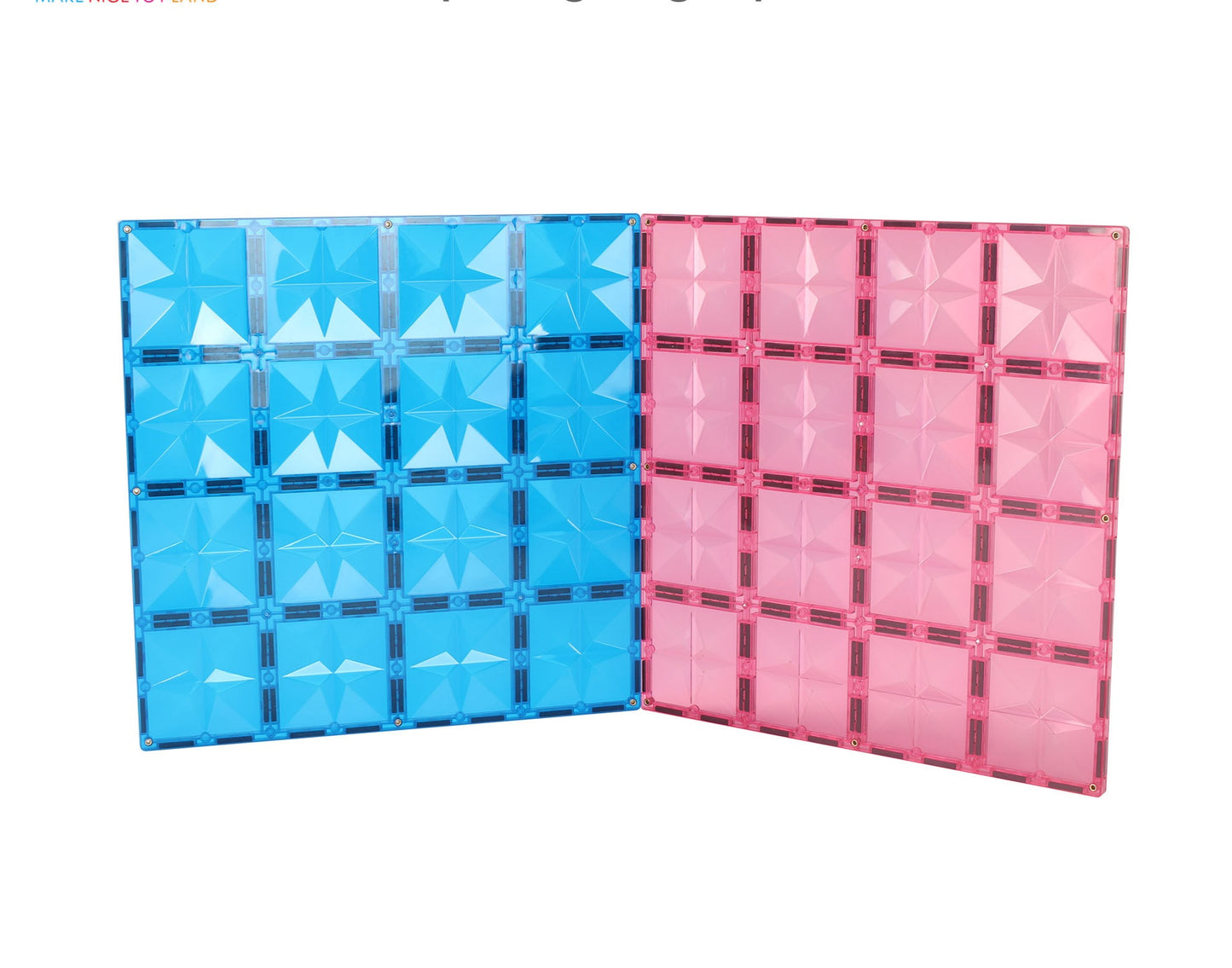 MNTL Magnetic Tile Base Plates (pink+blue)